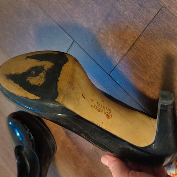 Black Patent leather Franco Sarto heels - Picture 5 of 6